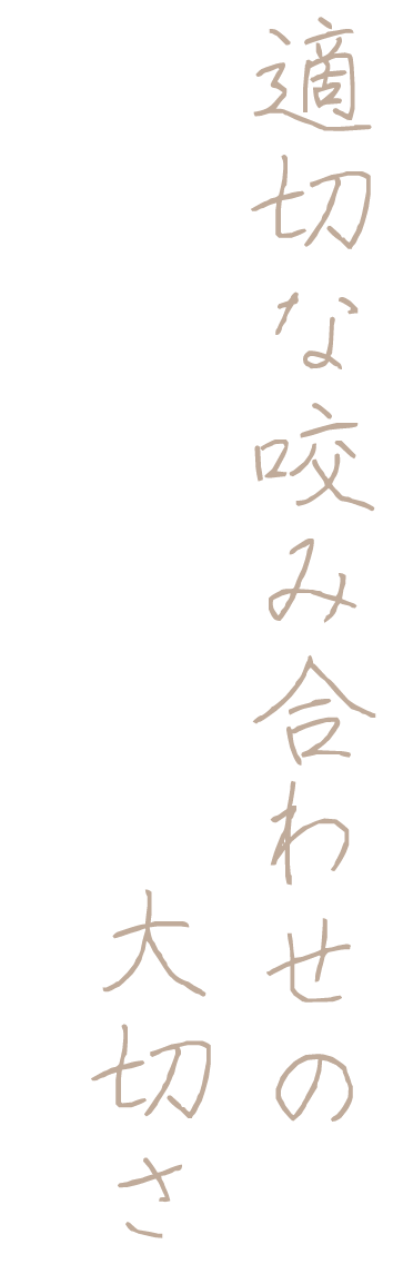 適切な咬み合わせの大切さ