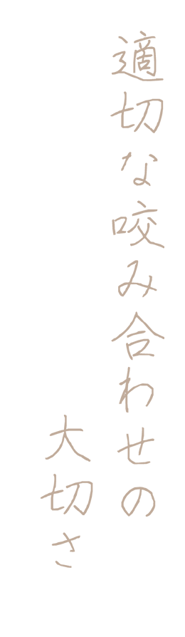 適切な咬み合わせの大切さ